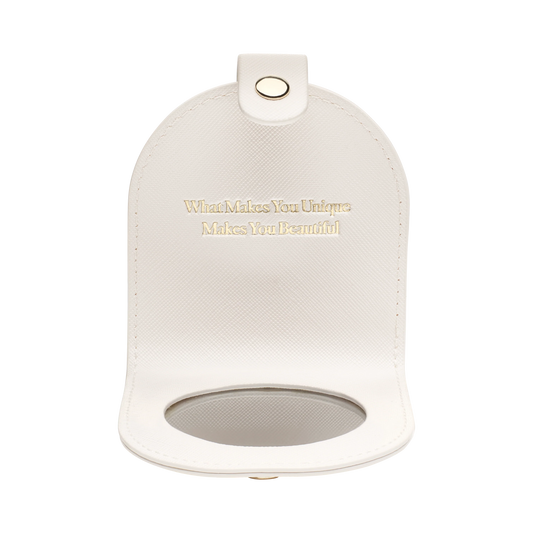 Cream Compact Mirror