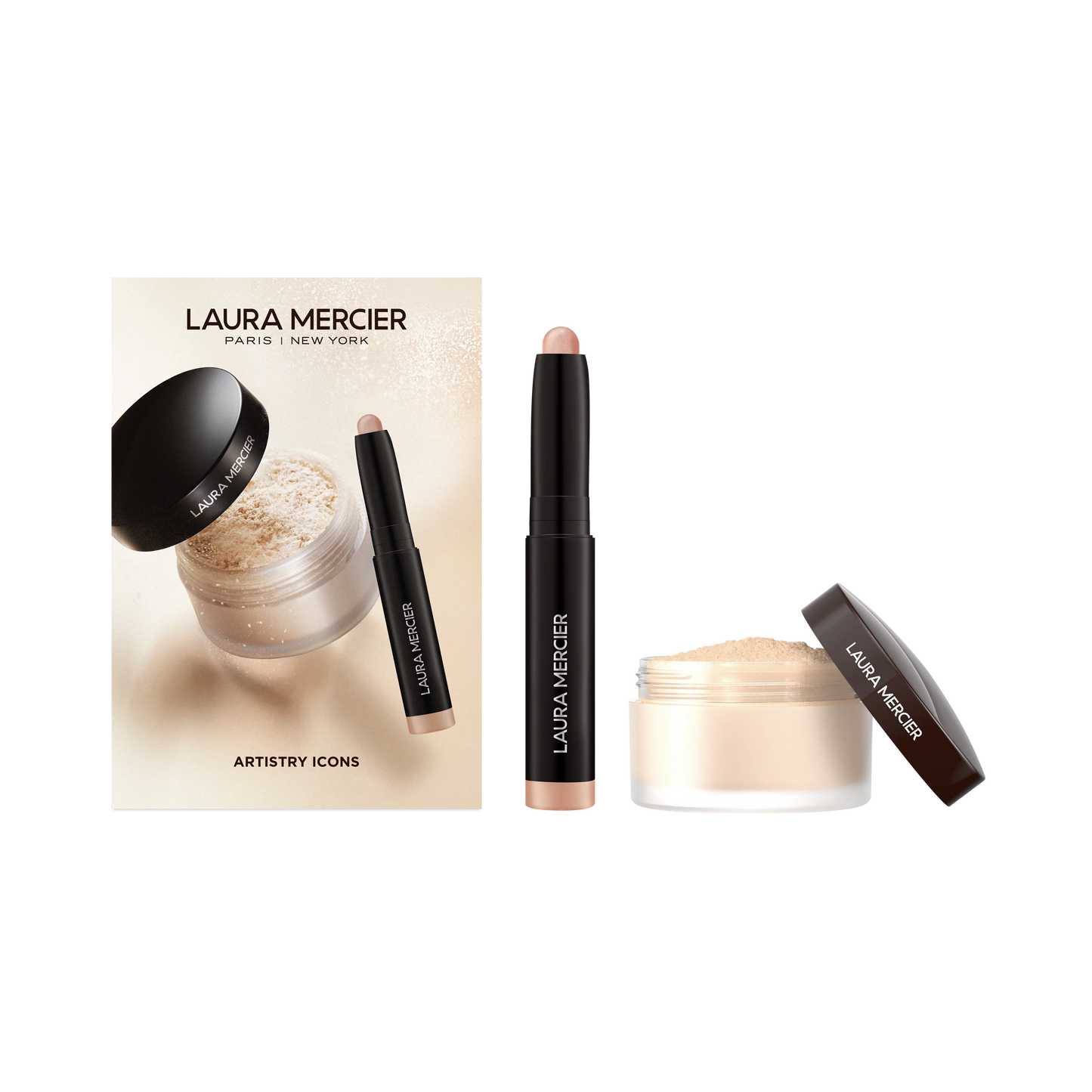Artistry Icons Translucent Loose Setting Powder and Caviar Stick Eye Shadow in Rosegold Set